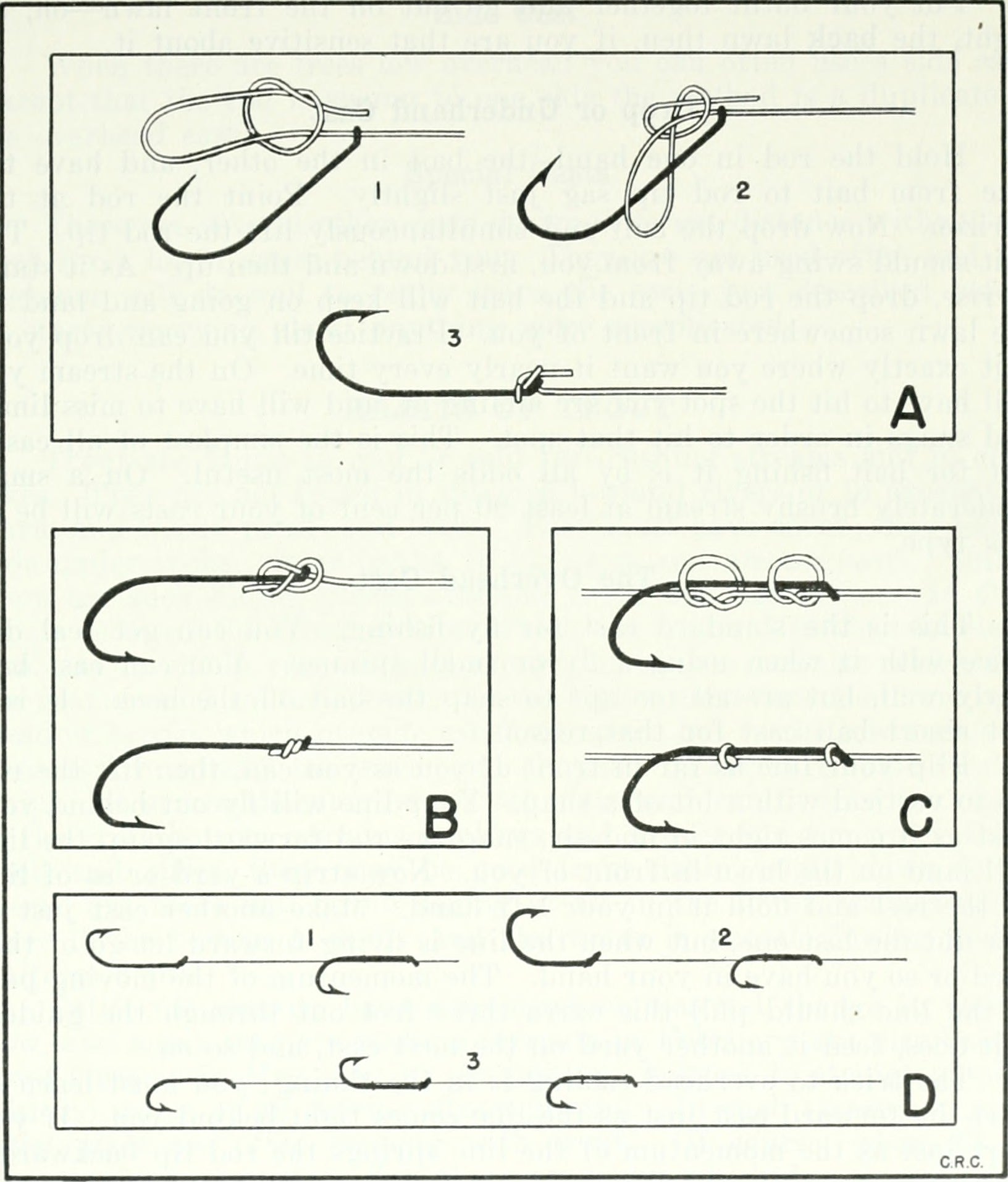 Fishing line and lure rigged — the exact attachment points (lure, float, weight, pole) where an underwater camera mounts