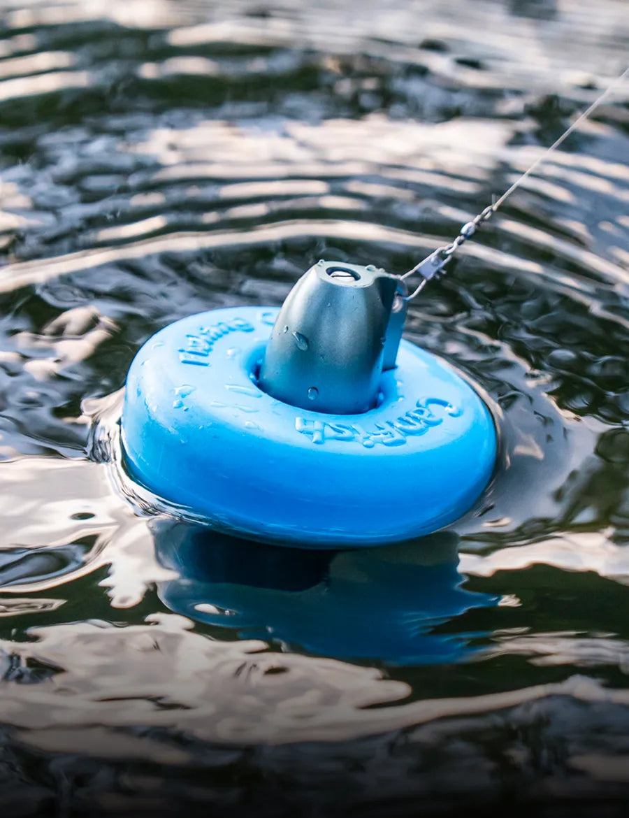 CanFish CamX float fishing setup with the included buoyancy ring